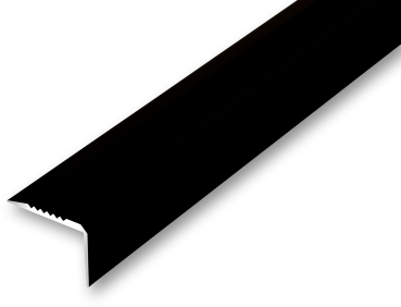 Treppenkantenprofil schwarz gelocht grob gerieft 40 x 28 x 900 mm