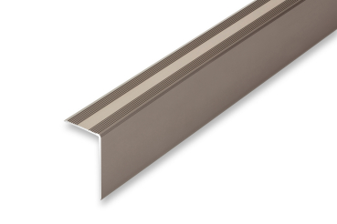 Treppenkantenprofil edelstahl-look selbstklebend fein gerieft 30 x 52 x 900 mm
