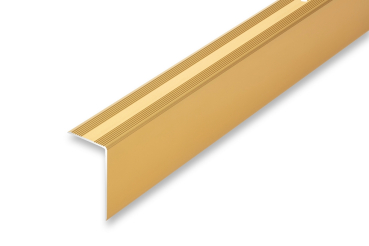 Treppenkantenprofil gold selbstklebend fein gerieft 30 x 52 x 900 mm
