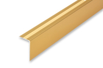 Treppenkantenprofil gold ungebohrt fein gerieft 30 x 52 x 1700 mm